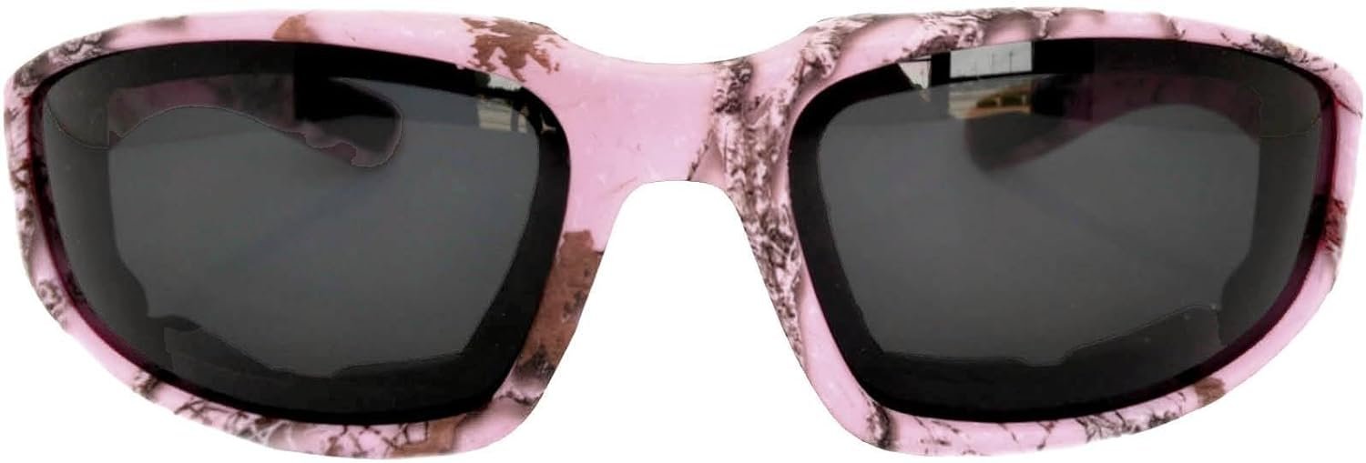 Womens Motorcycle Glasses Foam Padded Pink Frame Cycling Riding Glasses UV400 Polycarbonate Motorcycle Goggles for Women - Image 2
