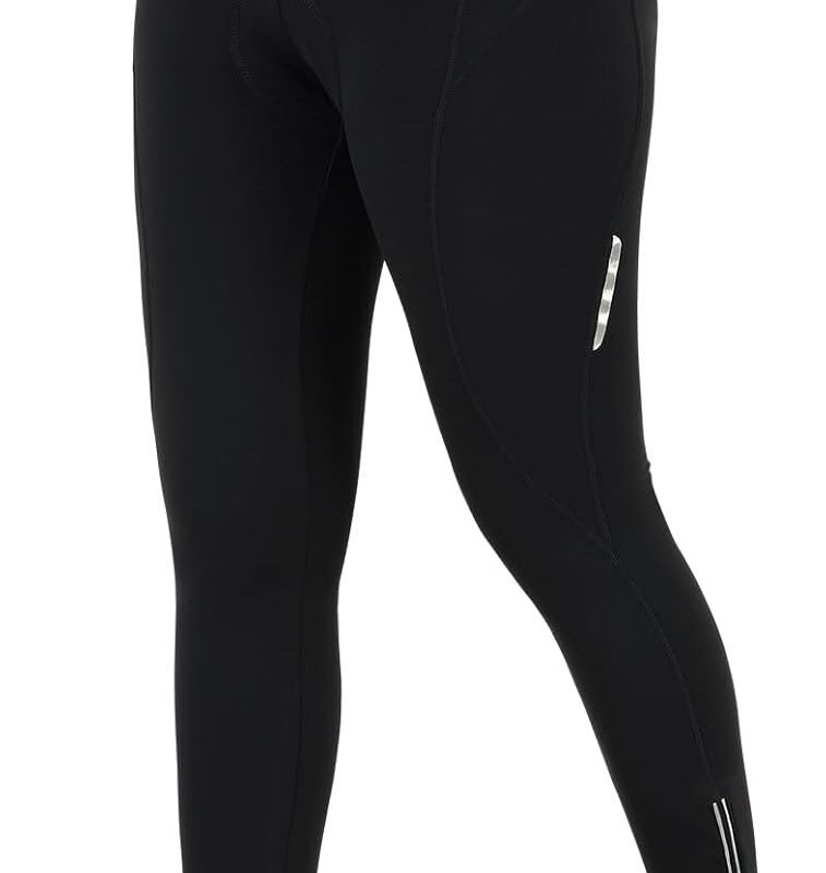 Women's Cycling Pants 3D Padded Compression Tight, Long Bike Bicycle Pants with Wide Waistband