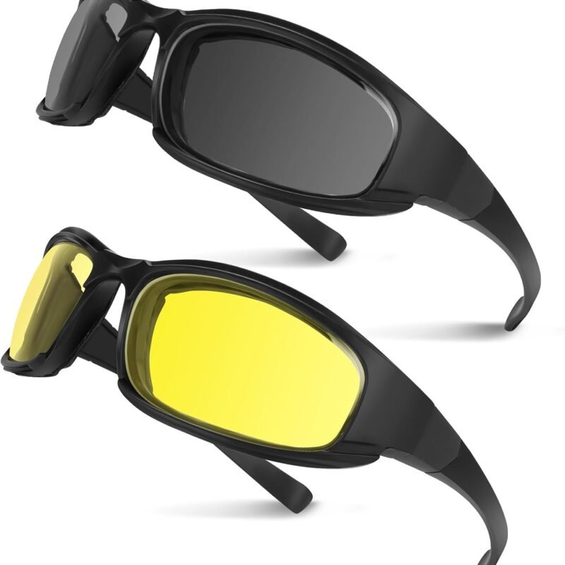 Motorcycle Goggles 2PCS Motorcycle Riding Glasses Riding Goggles Motorcycle Sunglasses UV Protection Dustproof