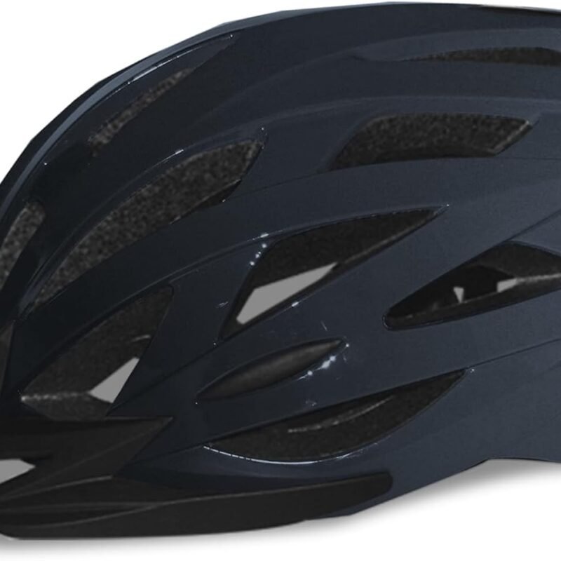 Road Bike Helmet Adult Men & Women, Adjustable Lightweight Design (22-24.5 Inches) - Vented, Removable Visor & Reflective White, for Day and Night Commuting & Sports | CPSC Certified