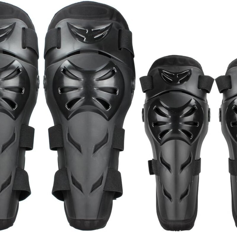 Knee Pads Motorcycle - 4P Adult Knee/motorcycle elbow pads/Adjustable Knee Cap Pads Protector Elbow Armor for Motorcycle Cycling Racing