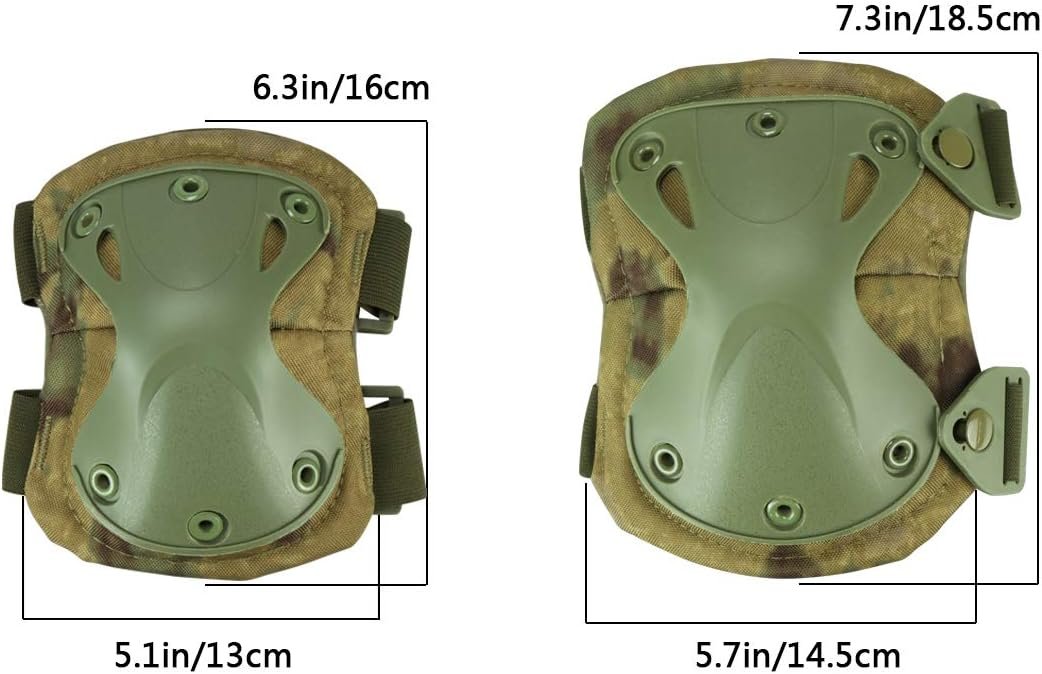 Tactical Combat Knee & Elbow Protective Pads Set for Outdoor Paintball Game Cycling Safety Skateboarding Gear Skates Knee Protection Guard Pads - Image 2