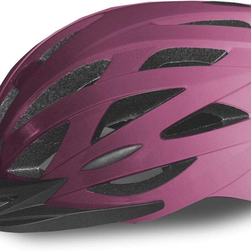 Road Bike Helmet Adult Men & Women, Adjustable Lightweight Design (22-24.5 Inches) - Vented, Removable Visor & Reflective White, for Day and Night Commuting & Sports | CPSC Certified