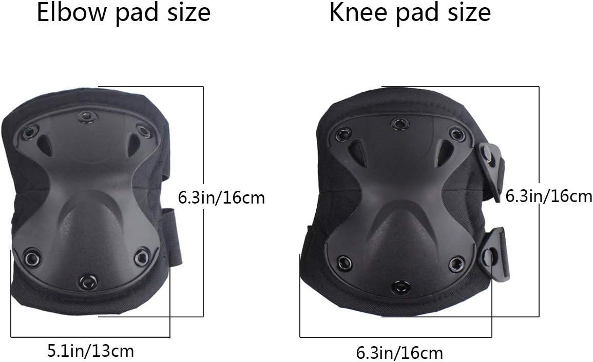 Tactical Combat Knee & Elbow Protective Pads Set for Outdoor Paintball Game Cycling Safety Skateboarding Gear Skates Knee Protection Guard Pads - Image 2
