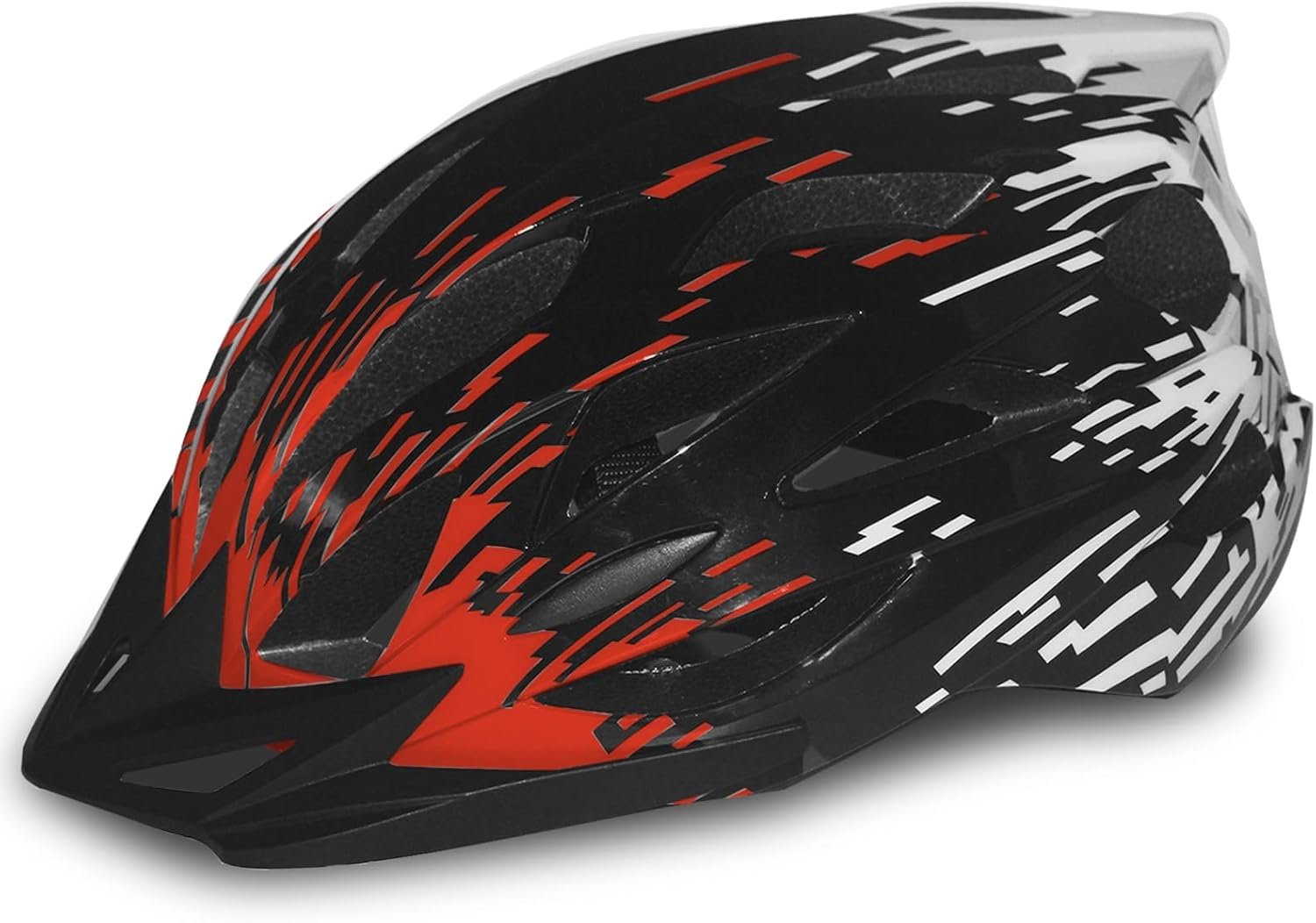 Road Bike Helmet Adult Men & Women, Adjustable Lightweight Design (22-24.5 Inches) - Vented, Removable Visor & Reflective White, for Day and Night Commuting & Sports | CPSC Certified