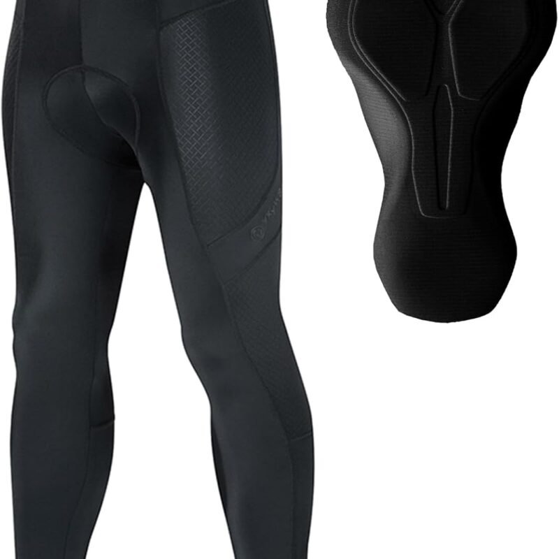 Cycling Pants for Men 4D Padded Cycling Tights UPF 50+ Bike Pants for Men Cycling Long Leggings Riding Mountain Road Bicycle