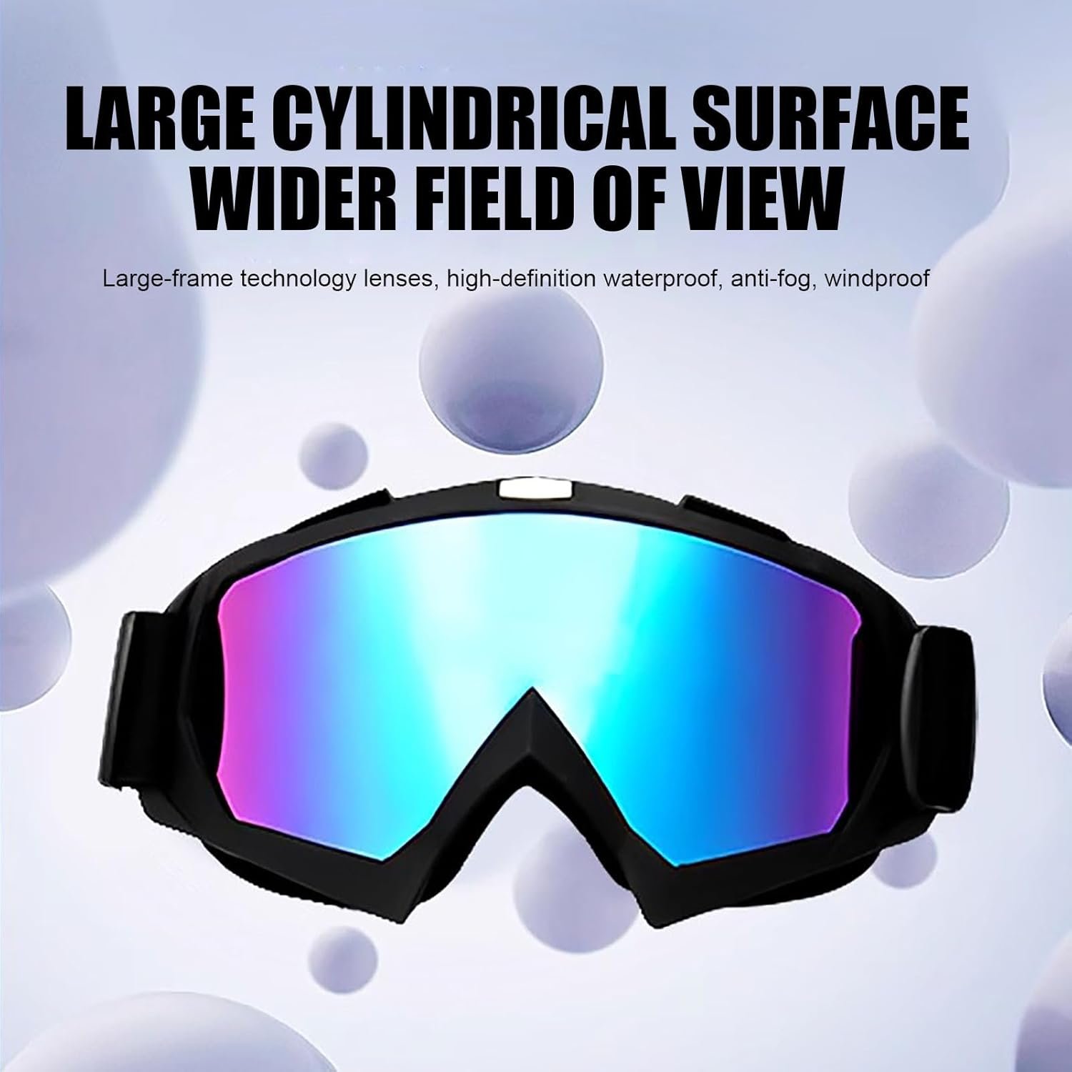 Motorcycle Goggles with Face Mask, Windproof Dirt Bike Racing Ski Goggles Protective Safety Glasses with Balaclava - Image 2