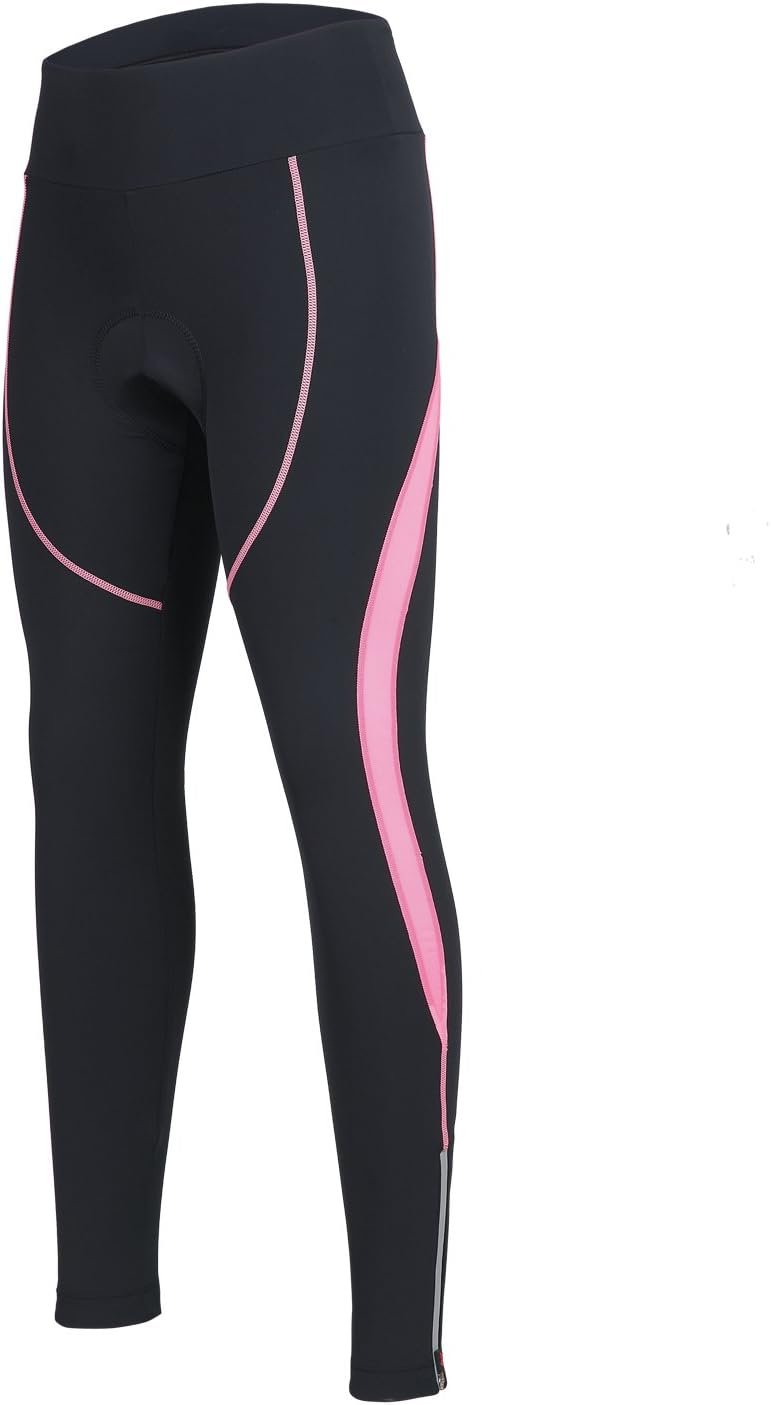 Women's Cycling Pants 3D Padded Compression Tight, Long Bike Bicycle Pants with Wide Waistband