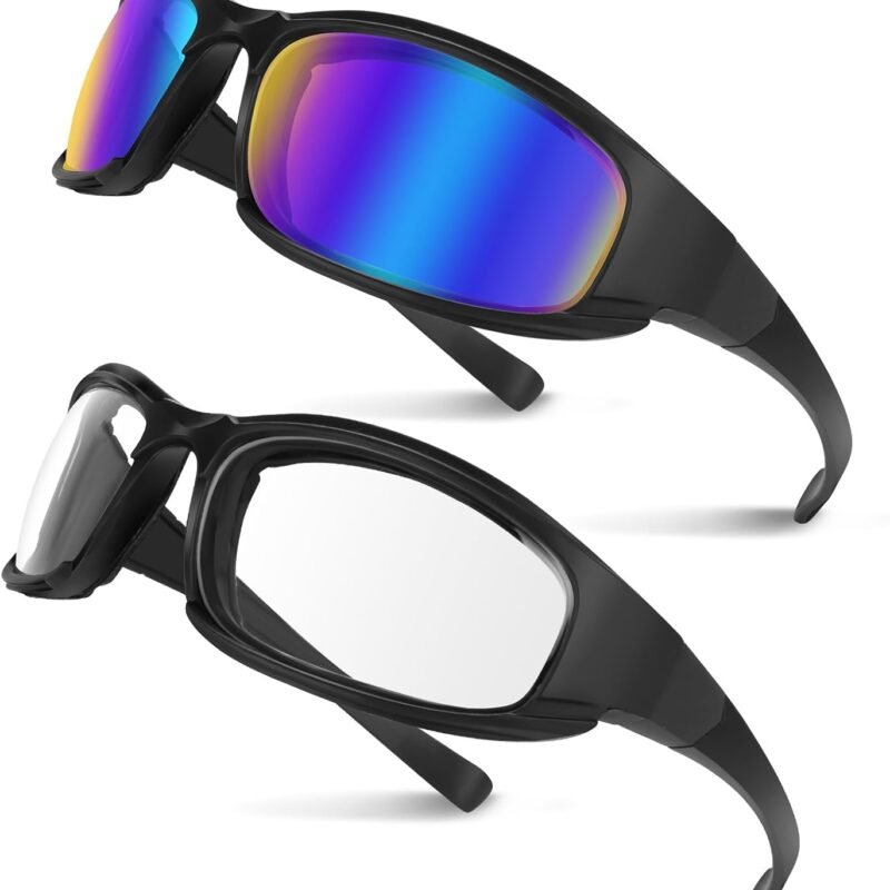 Motorcycle Goggles 2PCS Motorcycle Riding Glasses Riding Goggles Motorcycle Sunglasses UV Protection Dustproof