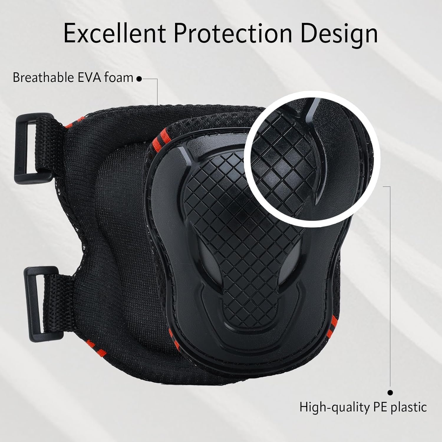 Adjustable Kids Knee Pads Elbow Pads Wrist Guards Set for 3-8 Years Child Protective Gear Set for Roller Skates,,Bike,Cycling, Skateboard, Inline Skating, Scooter Riding Sports,Football - Image 2