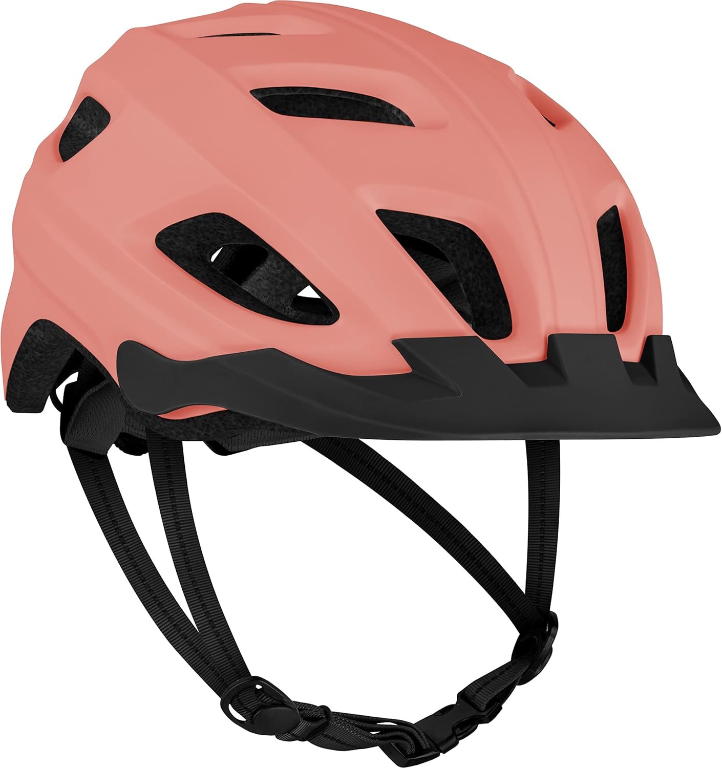 Bike Helmet with LED Safety Light Adjustable Dial & Removable Visor