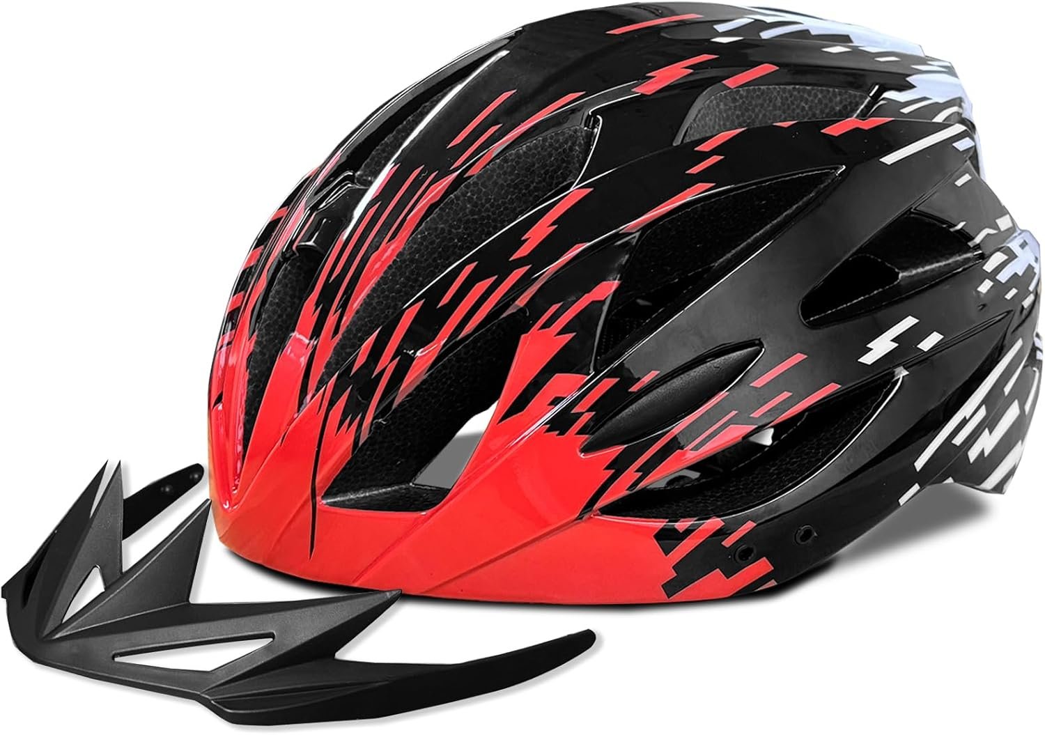 Bike Helmets for Adults, Mountain Bike Helmets for Men with Visor, Adjustable Fit Bicycle Helmet for Women, Road Recreational Cycling Helmet