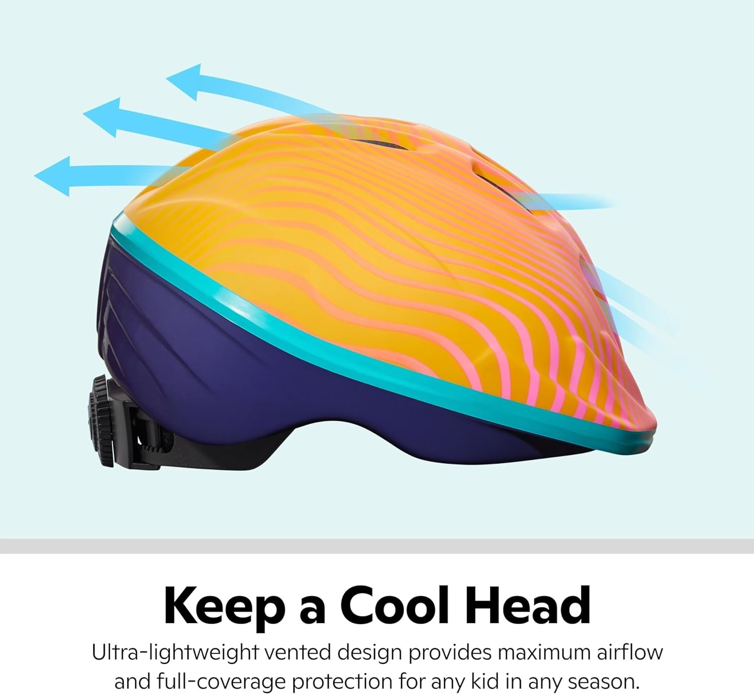 Classic Toddler and Baby Bike Helmet for Boys Girls Age 0/1/2/3/4/5 Year Old, Sugted Fit 44-52 cm, Dial Fit Adjustment and Full Range Padding, Extended Lower Shell, Integrated visor - Image 2