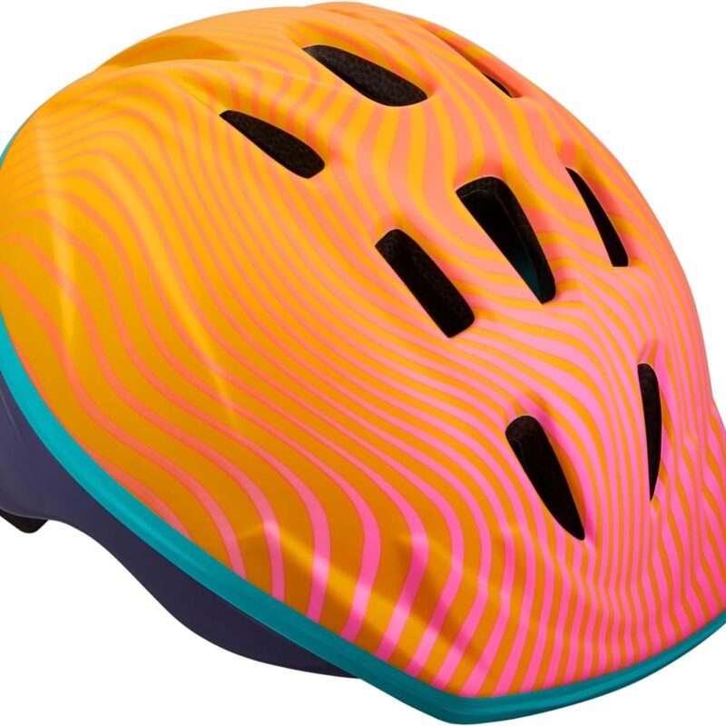 Classic Toddler and Baby Bike Helmet for Boys Girls Age 0/1/2/3/4/5 Year Old, Sugted Fit 44-52 cm, Dial Fit Adjustment and Full Range Padding, Extended Lower Shell, Integrated visor