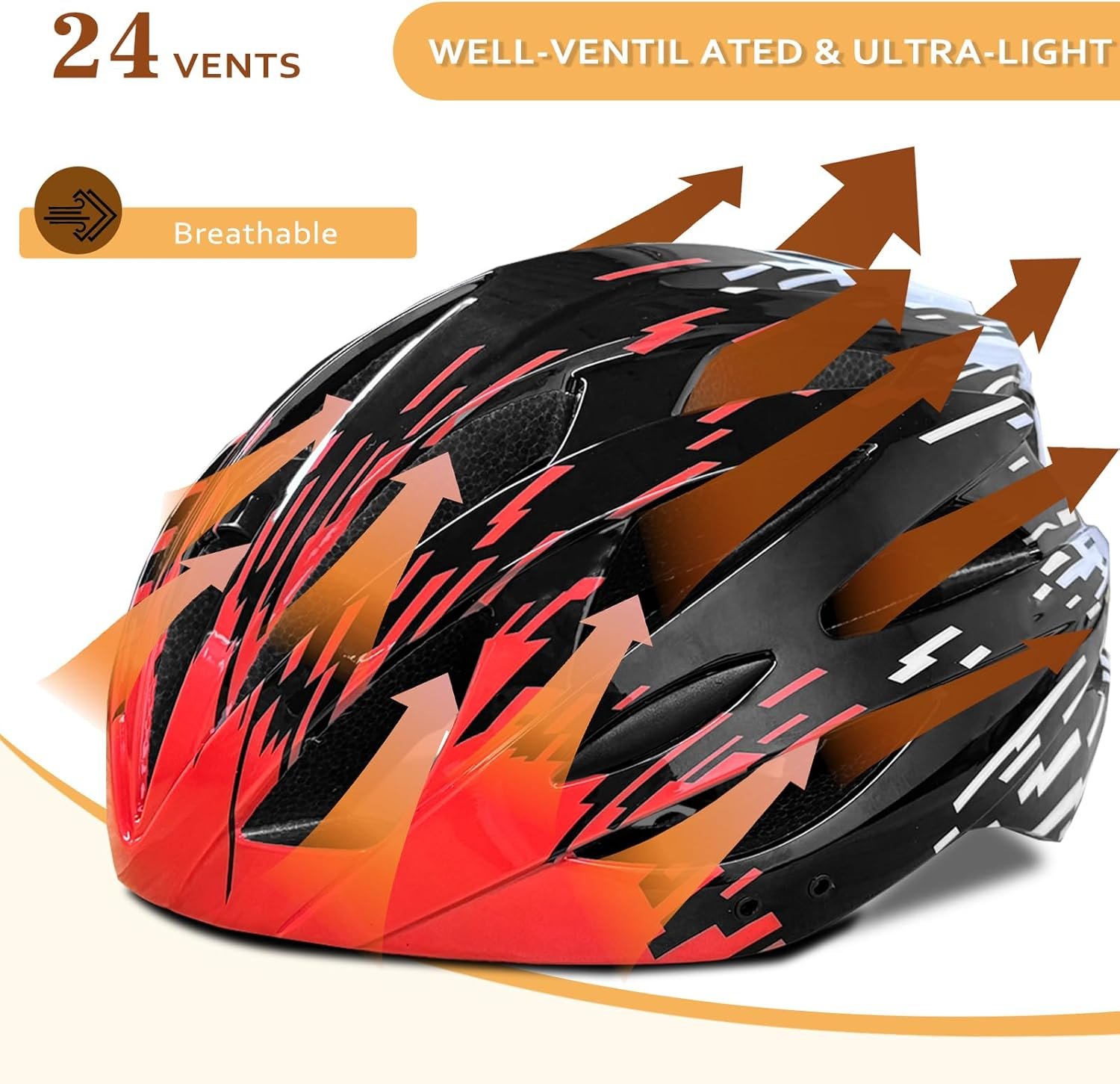 Bike Helmets for Adults, Mountain Bike Helmets for Men with Visor, Adjustable Fit Bicycle Helmet for Women, Road Recreational Cycling Helmet - Image 2