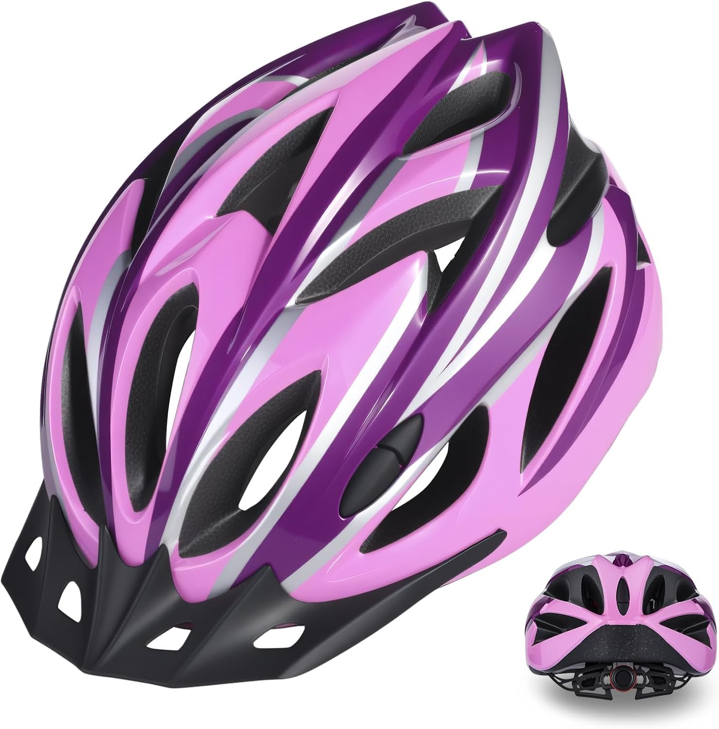 Bike Helmet Lightweight - Bike Helmet for Men Women Comfort with Pads&Visor, Certified Bicycle Helmet for Youth Mountain Road Biker