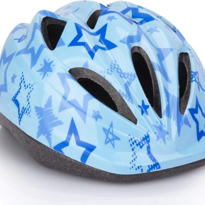 Kid Bicycle Helmets, Kids Bike Helmet A 3-5/5-14 Adjustable from Toddler to Youth Size, Durable Kids Bike Helmet with Fun Designs for Boys and Girls