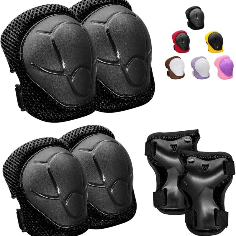 Knee Pads for Kids， Knee Pads and Elbow Pads Set Toddler 3-10 Years Protective Gear Set for Girls Boys with Wrist Guards for Skating Cycling Bike Rollerblading Scooter