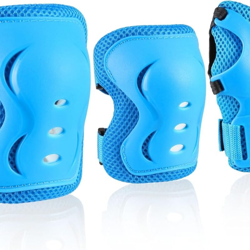 Knee Pad Elbow Pads and Wrist Guards Protective Gear Set for Skateboarding Cycling Roller Skating Inline Skating Scooter Riding Biking Sports