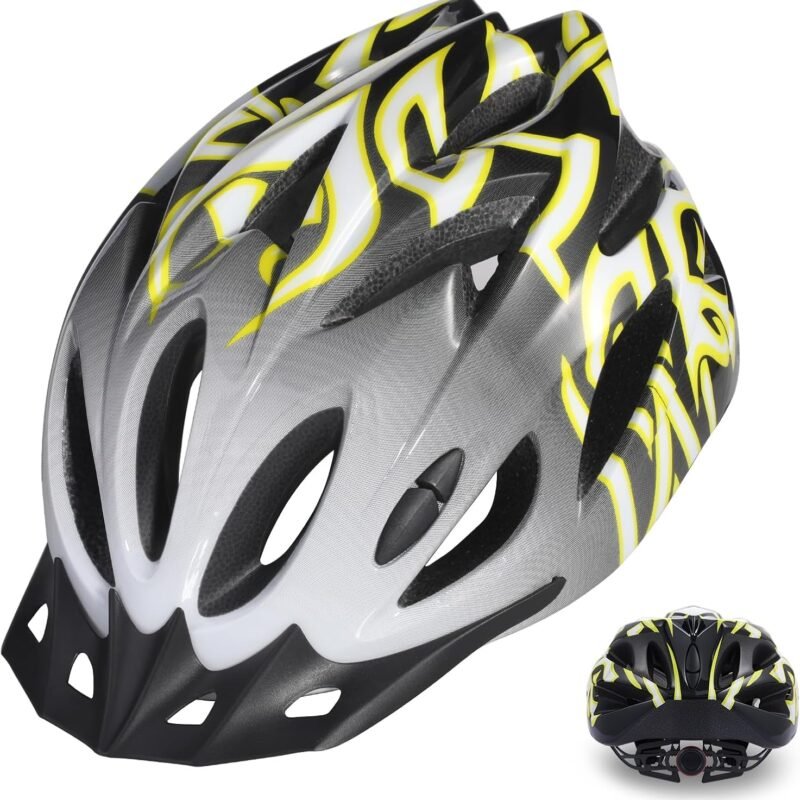 Adult Bike Helmet Lightweight for Men Women Comfort with Pads&Visor, Certified Bicycle Helmet for Adults Youth Mountain Road Biker