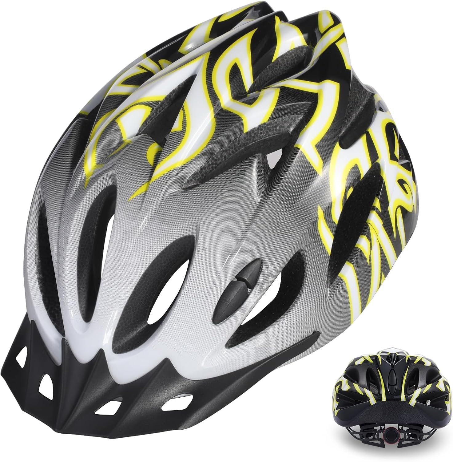 Adult Bike Helmet Lightweight for Men Women Comfort with Pads&Visor, Certified Bicycle Helmet for Adults Youth Mountain Road Biker