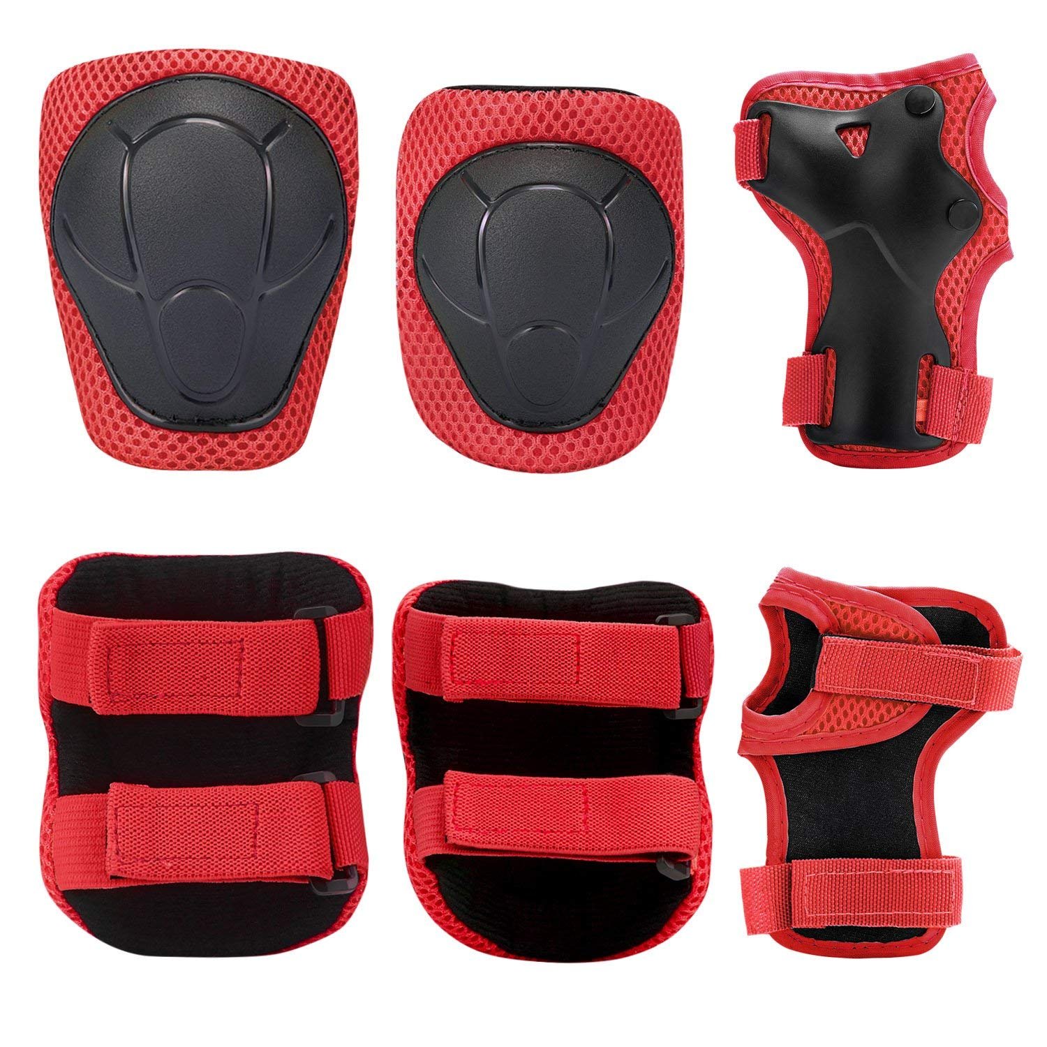 Knee Pads for Kids Kneepads and Elbow Pads Toddler Protective Gear Set Kids Elbow Pads and Knee Pads for Girls Boys with Wrist Guards 3 in 1 for Skating Cycling Bike Rollerblading Scooter - Image 2